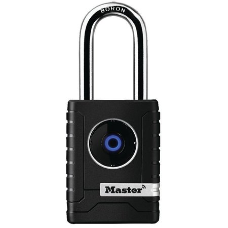 MASTER LOCK 4401DLH Wide Bluetooth Padlock, 1132 in Dia Shackle, 2 in H Shackle, Boron Steel Shackle 4401LHEC/4401DLH